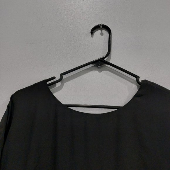 Aritzia Babaton Black Silk Scoop Neck Shift Dress Size 0 - Picture 2 of 9
